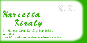 marietta kiraly business card